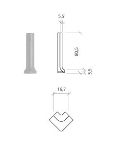 Mosa 75070DU82 Global Collection plain sand yellow plain matt 7,5x2 5,5mm