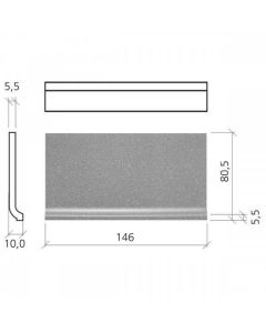 Mosa 76280DP815 Global Collection plain light warm grey plain matt 7,5x15 5,5mm