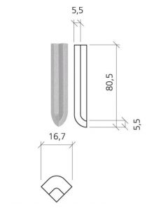 Mosa Scenes 2X7,5cm Green Grey (5,5Mm Mat Inwend.Hoek 6134 DI008002)