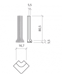 Mosa Scenes 2X7,5cm Green Grey (5.5Mm Mat Uitwend.Hoek 6134 DU008002)
