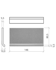 Mosa Scenes 6124DP Dunne Holplint 075X150 Cool Grey 5.5mm Mat