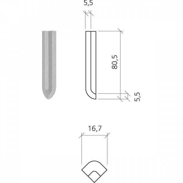 Mosa 6174DI82 Scenes warm grey pattern matt 7,5x2 5,5mm