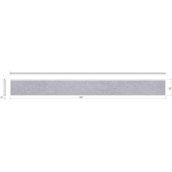 Mosa Ultrater 9,5x95cm Anthraciet Mat (216BP090010)