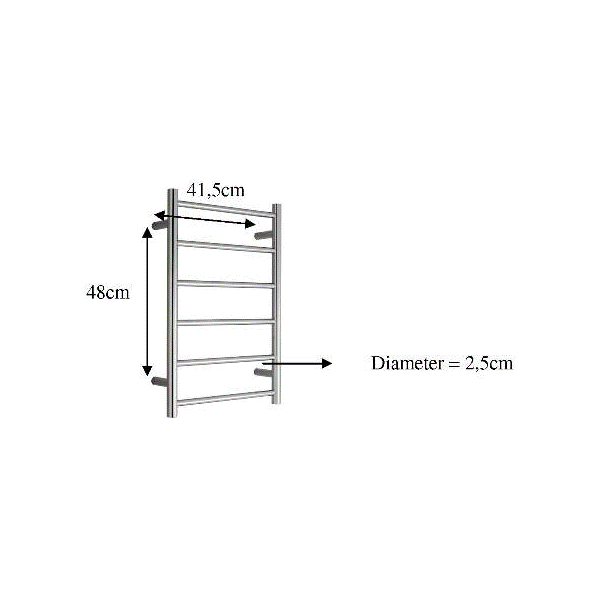 Warmup ® Elektrische handdoekradiator HTR1 - 680 x 450