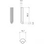 Mosa Softline 2x7,5cm Grijs Mat (74020DI008002) thumbnail