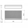 Mosa Softline 74020DP Dunne Holplint 075X150 Grijs 5.5mm Mat thumbnail