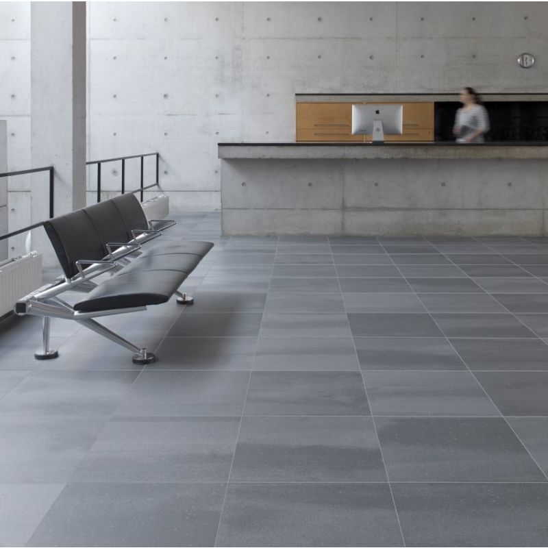 Mosa Solids 5110MR Microrelieftegel 600X600 Bas.Grey 12mm Mat Rt.R10